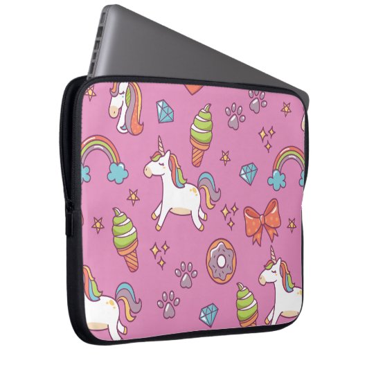 Niedlich Magic Unicorn Laptopschutzhülle (Vorne Rechts)