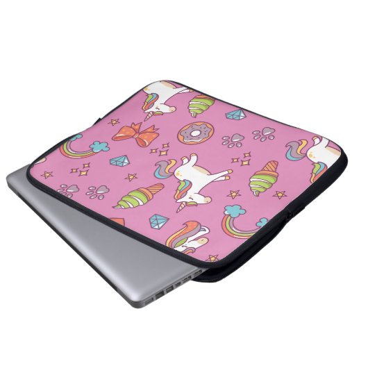 Niedlich Magic Unicorn Laptopschutzhülle (Vorne Knopf)