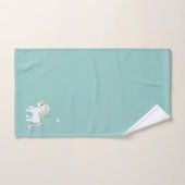 Niedlich Magic Unicorn & Star auf Light Blue Badhandtuch Set (Handtuch)