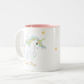 Niedlich Magic Unicorn und Star Zweifarbige Tasse (Vorderseite Links)