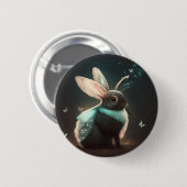 Niedlich Magical Fairy Bunny Rabbit Button (Vorne & Hinten)