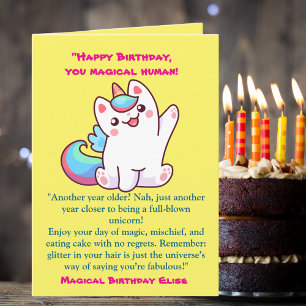 Niedlich Magical Funny Unicorn Kindergeburtstag Gr Karte