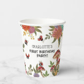 Niedlich Magical Ladybug Girls Geburtstagsparty Pappbecher (Rückseite)