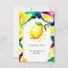 Niedlich Magical Lemon Birthday Dankeskarte