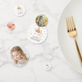 Niedlich Magical Unicorn 3 Foto Geburtstagsparty Konfetti