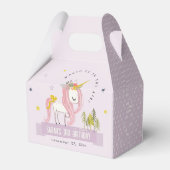 Niedlich Magical Unicorn Lila Lilac Kindergeburtst Geschenkschachtel (Rückseite)