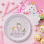 Niedlich Magical Unicorn Lila Lilac Kindergeburtst Pappteller (Party)
