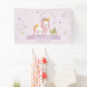 Niedlich Magical Unicorn Lilac Lila Kindergeburtst Banner (Insitu)