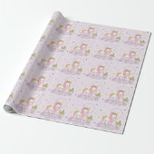Niedlich Magical Unicorn Lilac Lila Kindergeburtst Geschenkpapier (Ungerollt)