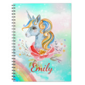 Niedlich Magical Unicorn Personalisiertes Notebook Notizblock (Vorderseite)