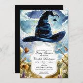 Niedlich Magical Wizard Hat Baby Dusche Einladung (Vorne/Hinten)