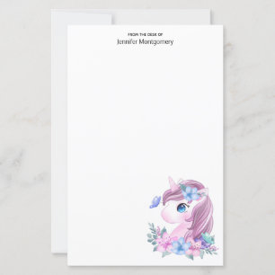 Niedlich & magisch Baby Unicorn in Wasserfarbe