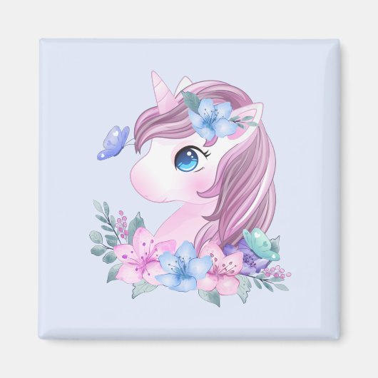 Niedlich & magisch Baby Unicorn mit Big Eyes Magnet (Vorne)