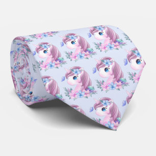 Niedlich & magisch Baby Unicorn mit Big Eyes Muste Krawatte
