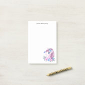 Niedlich & magisch Baby Unicorn mit Big Eyes Post-it Klebezettel (Auf Schreibtisch)