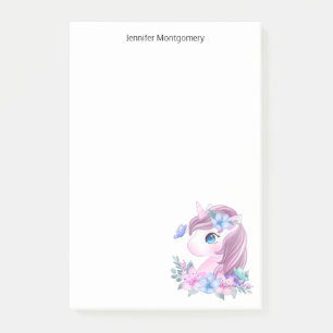 Niedlich & magisch Baby Unicorn mit Big Eyes Post-it Klebezettel