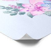 Niedlich & magisch Baby Unicorn mit Big Eyes Poster (Ecke)