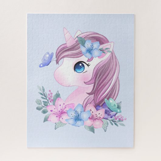 Niedlich & magisch Baby Unicorn mit Big Eyes Puzzle (Vertikal)