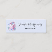 Niedlich & magisch Baby Unicorn Wasserfarbe Mini Visitenkarte (Vorderseite)