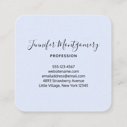 Niedlich & magisch Baby Unicorn Wasserfarbe Quadratische Visitenkarte (Rückseite)