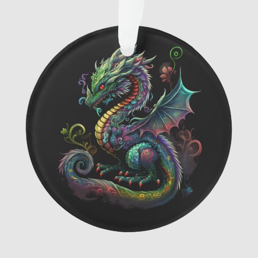 niedlich-magisch-fantasy-chinesisch-drachenbildend ornament (Vorderseite)