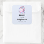 Niedlich & magisch Kleine Kerze oder Seife Biz Quadratischer Aufkleber (Tasche)