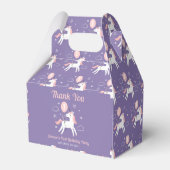 Niedlich Magische Lila und rosa Einhorn Danke Geschenkschachtel (Vorderseite)