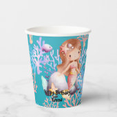 Niedlich Magische Meerjungfrauen Pappbecher (Vorderseite)