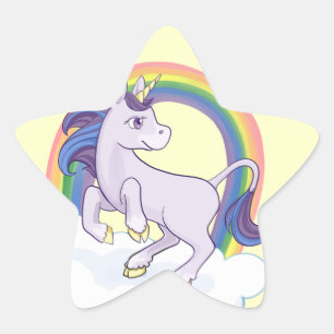 Niedlich Magische Regenbogenfalte Stern-Aufkleber