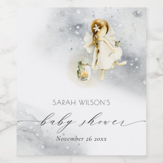 Niedlich Magische Sternencreme-Dusche Weinetikett (Einzelnes Label)