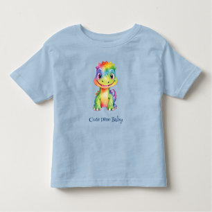 Niedlich Magischer Regenbogen Dinosaur Happy Birth Kleinkind T-shirt