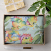 Niedlich Magischer Regenbogen Dinosaur Happy Birth Seidenpapier (Geschenk)