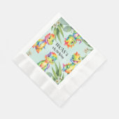 Niedlich Magischer Regenbogen Dinosaur Happy Birth Serviette (Ecke)