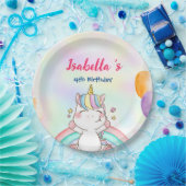 Niedlich Magischer Regenbogen Unicorn Happy Birthd Pappteller (Party)