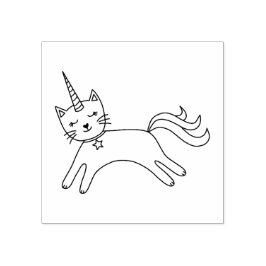 Niedlich Magisches Caticorn Cat Unicorn Gummistempel