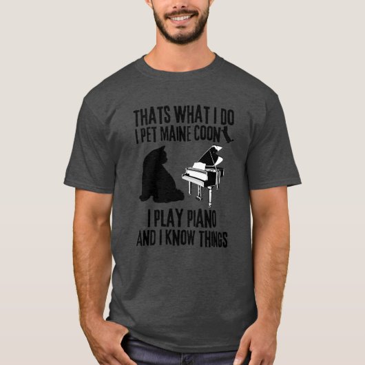 Niedlich Maine Coon Cat Lover T-Shirt (Vorderseite)