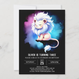 Niedlich Majestic Lion Birthday Einladung