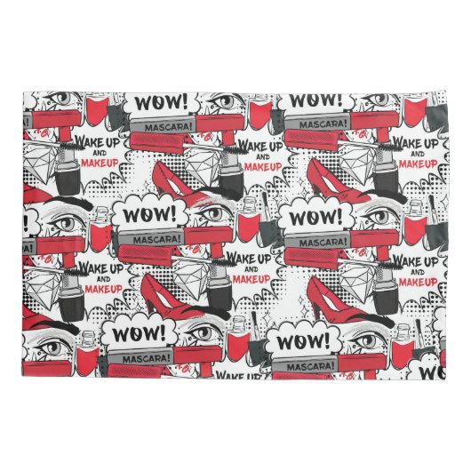 Niedlich Makeup Girl - kawaii Beauty und Glam Fash Kissenbezug (Rückseite)