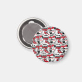 Niedlich Makeup Girl - kawaii Beauty und Glam Fash Magnet (Vorderseite/Rückseite)