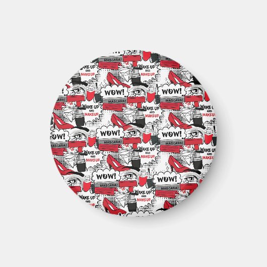 Niedlich Makeup Girl - kawaii Beauty und Glam Fash Magnet (Vorne)