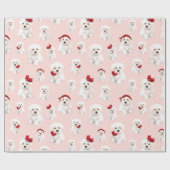 Niedlich maltesisches Bolonka-Muster Geschenkpapier (Flach)