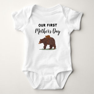Niedlich Mama Baby Bear 1. Muttertag Baby Strampler