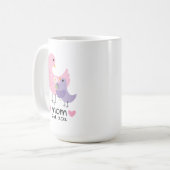 Niedlich Mama Baby Bird Mother Day Kaffeetasse (Vorderseite Links)