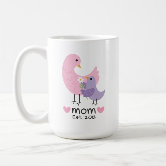 Niedlich Mama Baby Bird Mother Day Kaffeetasse (Links)