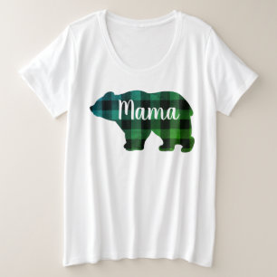 Niedlich Mama Bären Design Mütter Tagesgeschenk Große Größe T-Shirt
