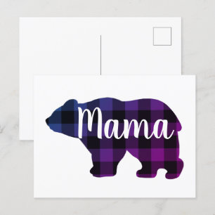 Niedlich Mama Bären Design Mütter Tagesgeschenk Postkarte
