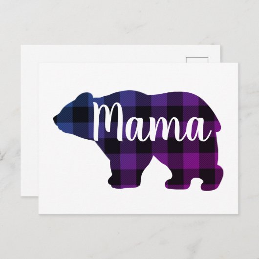 Niedlich Mama Bären Design Mütter Tagesgeschenk Postkarte (Vorne/Hinten)