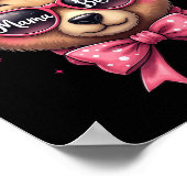 Niedlich Mama Bear Face Sungles - Funny Mama Mothe Poster (Ecke)