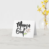 Niedlich Mama Goat BLANK Karte (Gelbe Blume)