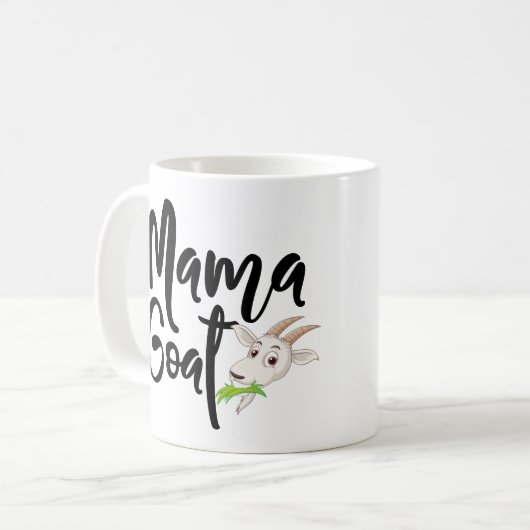 Niedlich Mama Goat Kaffeetasse (Vorderseite Links)